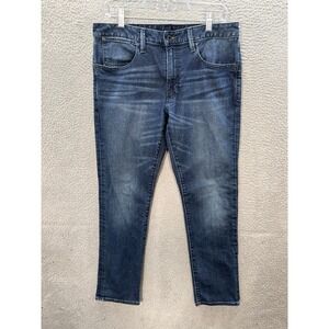 Bonobos Jeans Mens 33x30 Blue The Jetsetter Jean Slim Stretch Distressed Preppy